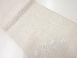 アンティーク　 紗 草花模様織出し袋帯（材料）